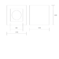 Faretti Da Soffitto-IsyLuce Faretto cubo da soffitto di gesso bianco