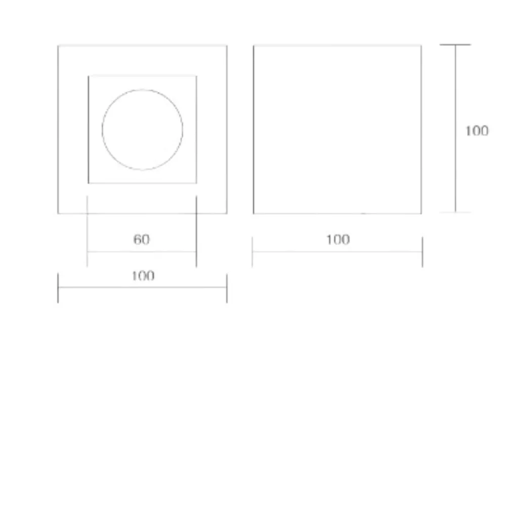 Faretti Da Soffitto-IsyLuce Faretto cubo da soffitto di gesso bianco