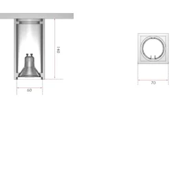 Faretti Da Soffitto-IsyLuce Faretto cubo da soffitto gesso bianco