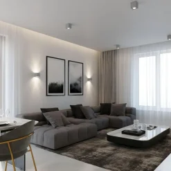 Faretti Da Soffitto-Selezionato da Mazzolaluce Faretto cubo da soffitto in cemento grigio per interno