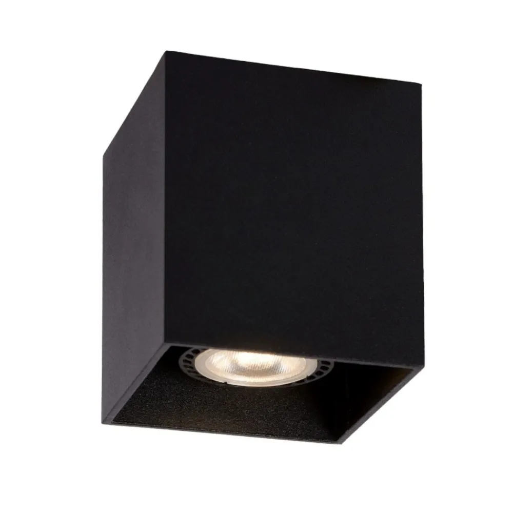Faretti Da Soffitto-Selezionato da Mazzolaluce Faretto cubo da soffitto nero quadrato