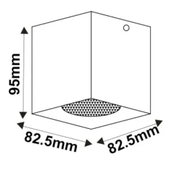 Faretti Da Soffitto-Selezionato da Mazzolaluce Faretto cubo da soffitto nero quadrato