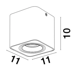 Faretti Da Soffitto-Selezionato da Mazzolaluce Faretto cubo nero oro orientabile da soffitto