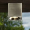 Faretti Da Esterno-Selezionato da Mazzolaluce Faretto cubo per esterno da soffitto ip54 grigio nickel