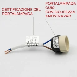 Faretti Da Incasso-IsyLuce Faretto da controsoffitto a incasso bianco rotondo