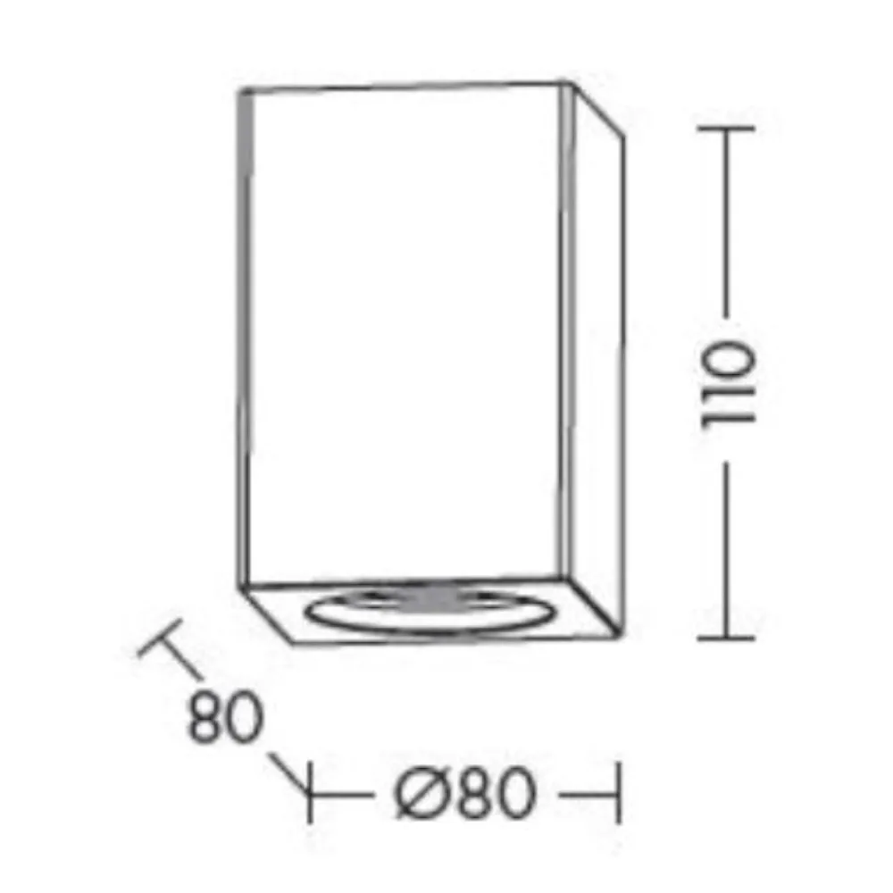 Faretti Da Soffitto-Selezionato da Mazzolaluce Faretto da cucina gu10 cubo di gesso bianco per interni