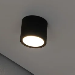 Faretti Da Esterno-Selezionato da Mazzolaluce Faretto da esterno a soffitto cilindro nero ip54