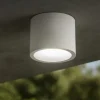 Faretti Da Esterno-Selezionato da Mazzolaluce Faretto da esterno a soffitto cilindro grigio led 12w 4000k ip65