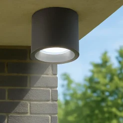 Faretti Da Esterno-Selezionato da Mazzolaluce Faretto da esterno grafite cilindro led 12w 4000k ip65