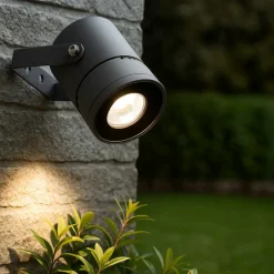 Faretti Da Esterno-Selezionato da Mazzolaluce Faretto da esterno grigio led 12w 4000k ottica 15