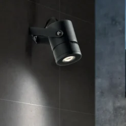 Faretti Da Esterno-Selezionato da Mazzolaluce Faretto da esterno grigio led 12w 4000k ottica 15