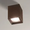 Faretti Da Esterno-IsyLuce Faretto da esterno led a soffitto cubo marrone