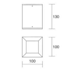 Faretti Da Esterno-IsyLuce Faretto da esterno led a soffitto cubo marrone