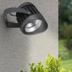 Faretti Da Esterno-Selezionato da Mazzolaluce Faretto da esterno led nero orientabile 20w 3000k