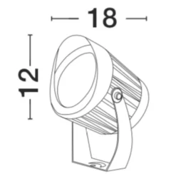 Faretti Da Esterno-Selezionato da Mazzolaluce Faretto da esterno led nero orientabile 20w 3000k