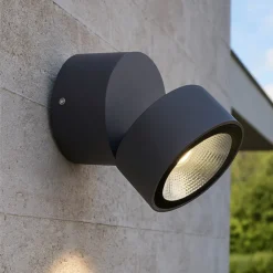 Faretti Da Esterno-Selezionato da Mazzolaluce Faretto da esterno led orientabile 3000k grafite ip54