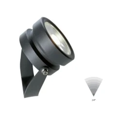 Faretti Da Esterno-Selezionato da Mazzolaluce Faretto da esterno nero led 9w 4000k ottica 24 ip65