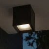 Faretti Da Esterno-IsyLuce Faretto da esterno nero per soffitto cubo quadrato