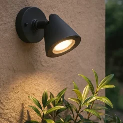 Faretti Da Esterno-Selezionato da Mazzolaluce Faretto da esterno orientabile antracite parete soffitto