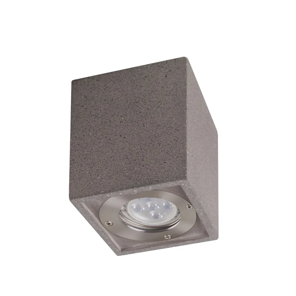 Faretti Da Esterno-Selezionato da Mazzolaluce Faretto da esterno per soffitto cubo in cemento