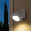 Faretti Da Esterno-Selezionato da Mazzolaluce Faretto da esterno quadrato bianco led 7w 0rientabile 3000k ip54