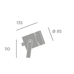 Faretti Da Esterno-Selezionato da Mazzolaluce Faretto da esterno 12w 4000k grafite orientabile ip65