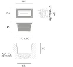 Faretti Da Esterno-Selezionato da Mazzolaluce Faretto da giardino a incasso calpestabile led 7w 4000k orientabile