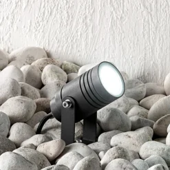 Faretti Da Esterno-Perenz Illuminazione Faretto da giardino con picchetto antracite ip54 orientabile gu10 perenz walker