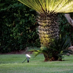 Faretti Da Esterno-Selezionato da Mazzolaluce Faretto da giardino grigio con picchetto moderno led 15w 4000k