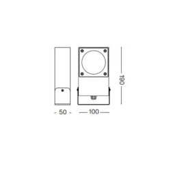 Faretti Da Esterno-Ideal Lux Faretto da giardino sirio pr1 nero ip65 orientabile