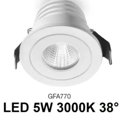 Faretti Da Incasso-Gea Luce Faretto da incasso a led 5w 3000k rotondo bianco alya