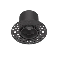 Faretti Da Incasso-Selezionato da Mazzolaluce Faretto da incasso a scomparsa led tondo per cartongesso nero 3w 3000k