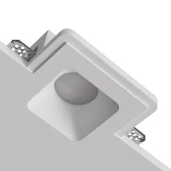 Faretti Da Incasso-Selezionato da Mazzolaluce Faretto da incasso a soffitto quadrato di gesso a scomparsa