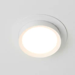 Faretti Da Incasso-Maytoni Faretto da incasso a soffitto hoop bianco rotondo gx53
