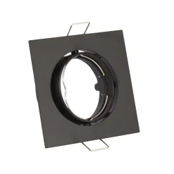 Faretti Da Incasso-Selezionato da Mazzolaluce Faretto da incasso a soffitto nero quadrato orientabile fp