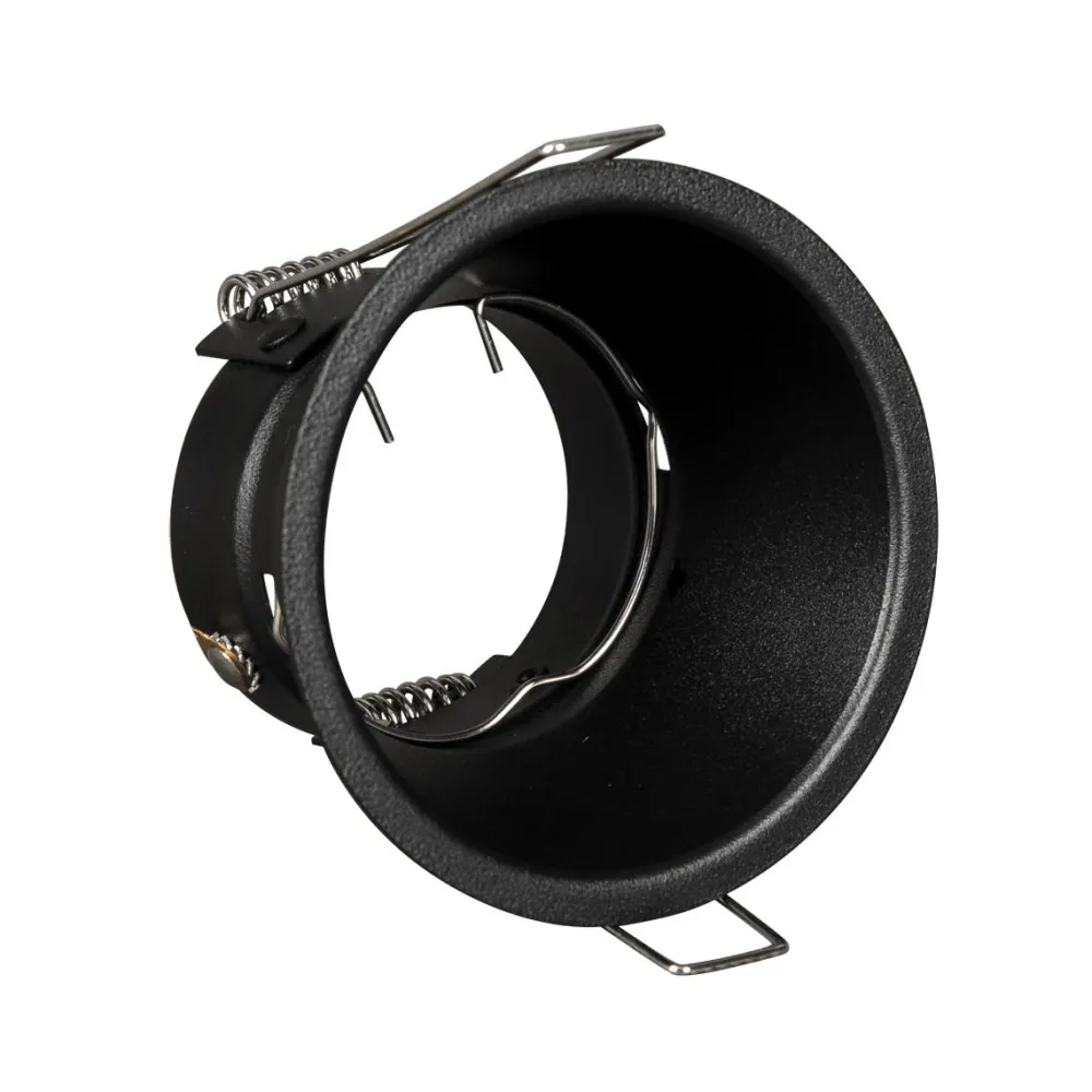 Faretti Da Incasso-Selezionato da Mazzolaluce Faretto da incasso a soffitto rotondo in metallo nero fp