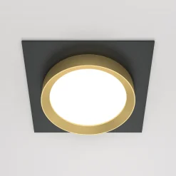 Faretti Da Incasso-Maytoni Faretto da incasso a soffitto nero oro gx53 hoop