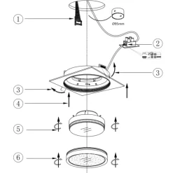 Faretti Da Incasso-Maytoni Faretto da incasso a soffitto nero oro gx53 hoop