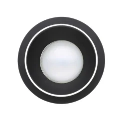 Faretti Da Incasso-Eglo Faretto da incasso a soffitto carosso metallo nero bianco rotondo