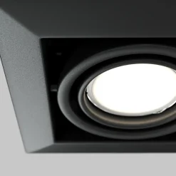Faretti Da Incasso-Maytoni Faretto da incasso a soffitto nero quadrato orientabile m