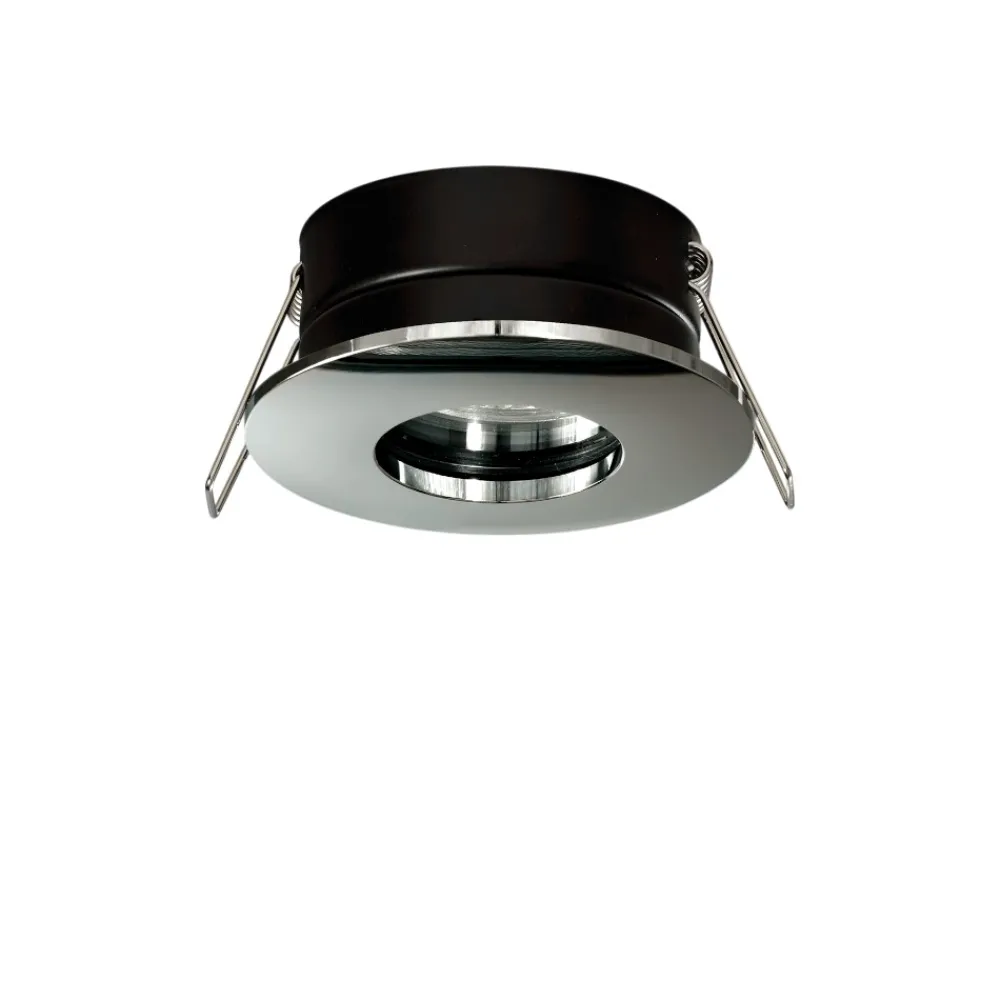 Faretti Da Incasso-Selezionato da Mazzolaluce Faretto da incasso a soffitto rotondo cromo per bagno doccia