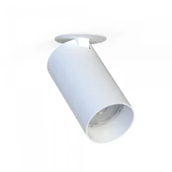 Faretti Da Incasso-Selezionato da Mazzolaluce Faretto da incasso a soffitto cilindro bianco orientabile