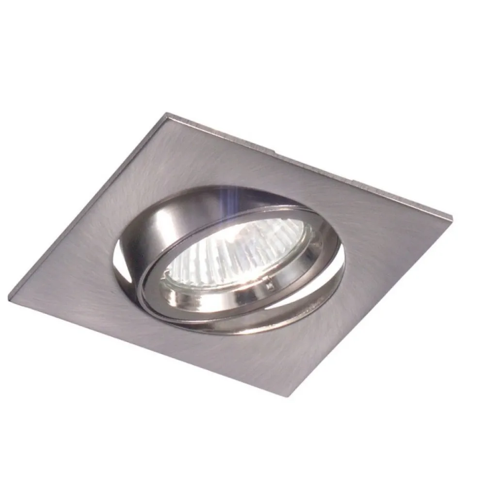 Faretti Da Incasso-Selezionato da Mazzolaluce Faretto da incasso a soffitto quadrato grigio orientabile