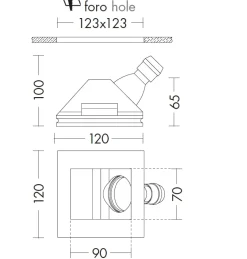 Faretti Da Incasso-Selezionato da Mazzolaluce Faretto da incasso a soffitto gesso a scomparsa laterale gu10