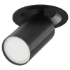 Faretti Da Incasso-Maytoni Faretto da incasso a soffitto cilindro nero orientabile focus