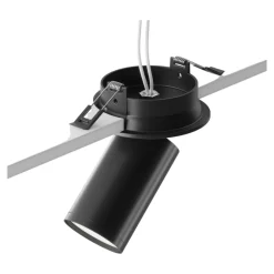 Faretti Da Incasso-Maytoni Faretto da incasso a soffitto cilindro nero orientabile focus
