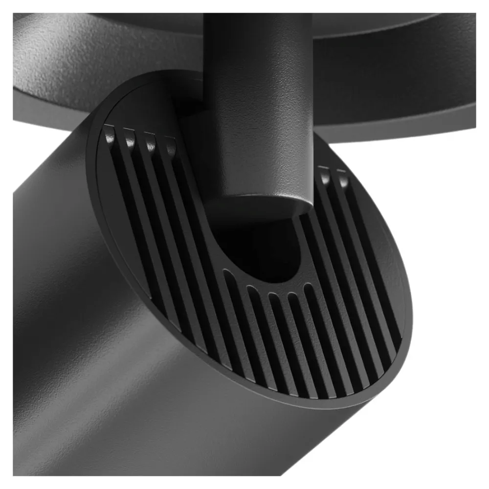 Faretti Da Incasso-Maytoni Faretto da incasso a soffitto cilindro nero orientabile focus