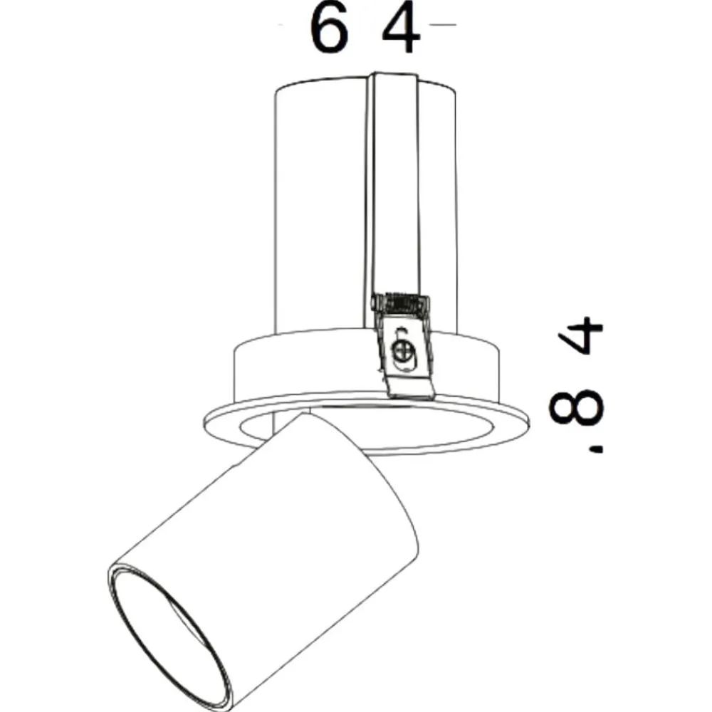 Faretti Da Incasso-Selezionato da Mazzolaluce Faretto da incasso a soffitto led 15w 3000k nero orientabile