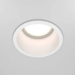 Faretti Da Incasso-Maytoni Faretto da incasso a soffitto metallo bianco tondo reif