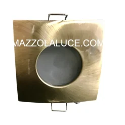 Faretti Da Incasso-Gea Luce Faretto da incasso a soffitto quadrato brunito da bagno